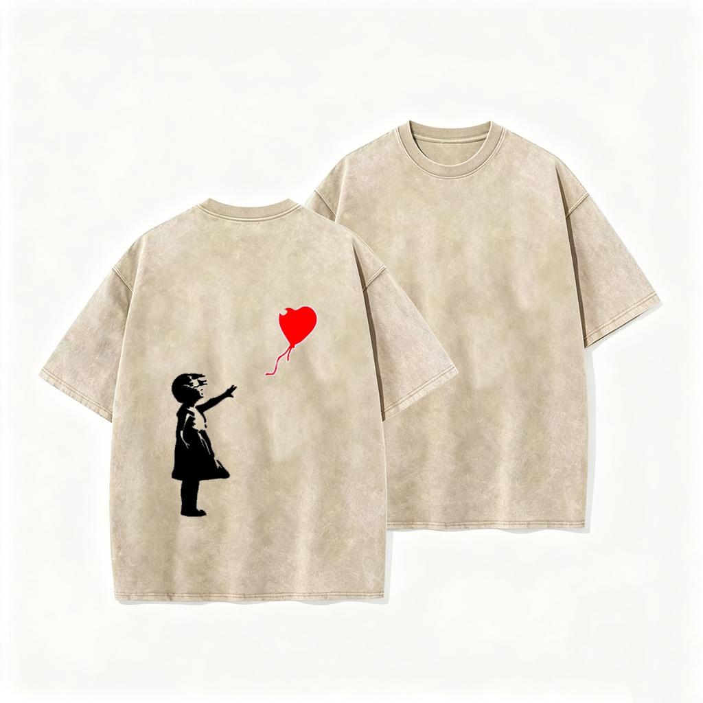 Let'S Fly Love Balloons Prints Women T-Shirt Short Sleeve Tops Soft Breathable Cotton Casual Fashion Female