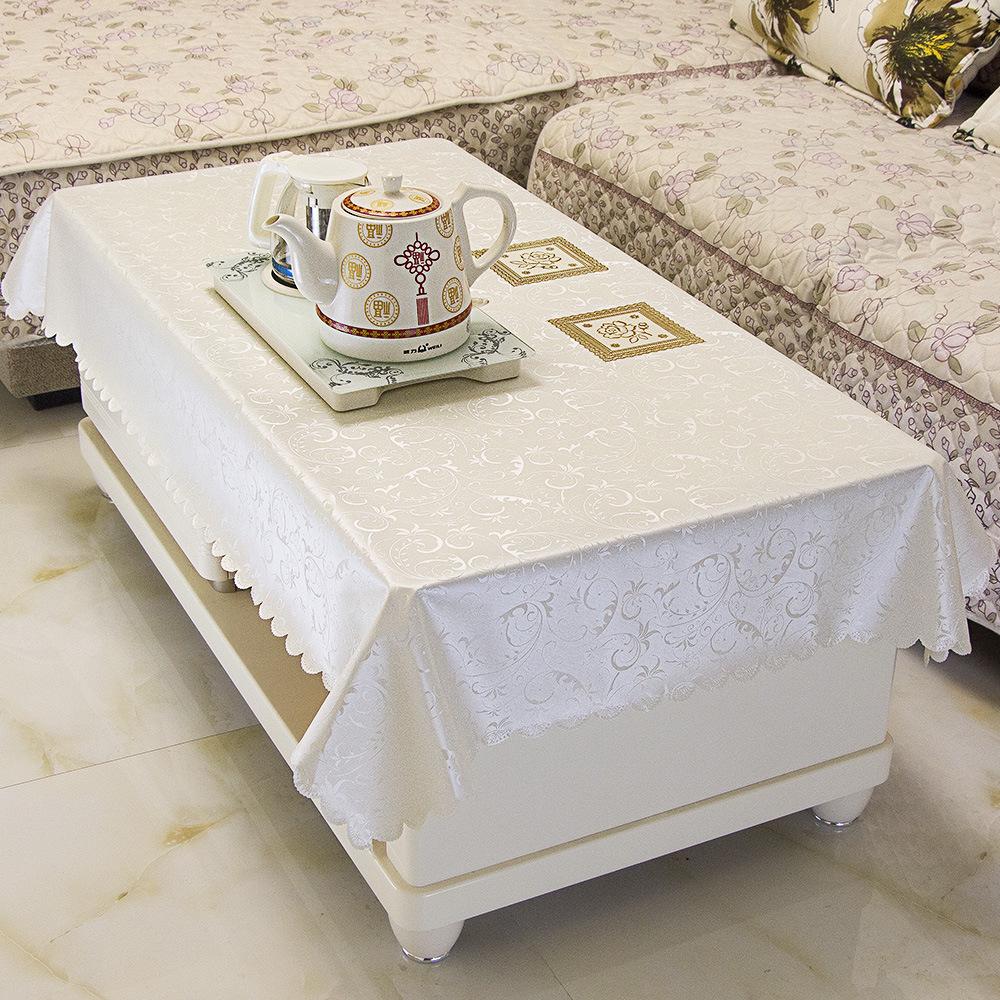 European-Style Rectangular Waterproof, Oil-Proof & Washable Coffee Tablecloth (Oval & Rectangular Options Available)