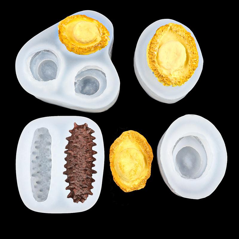 3D Simulate Abalone/Sea Cucumber Fondant Silicone Mold Jelly Chocolate Mould Diy Clay Candle Molds Cake Decorating Tool Bakeware