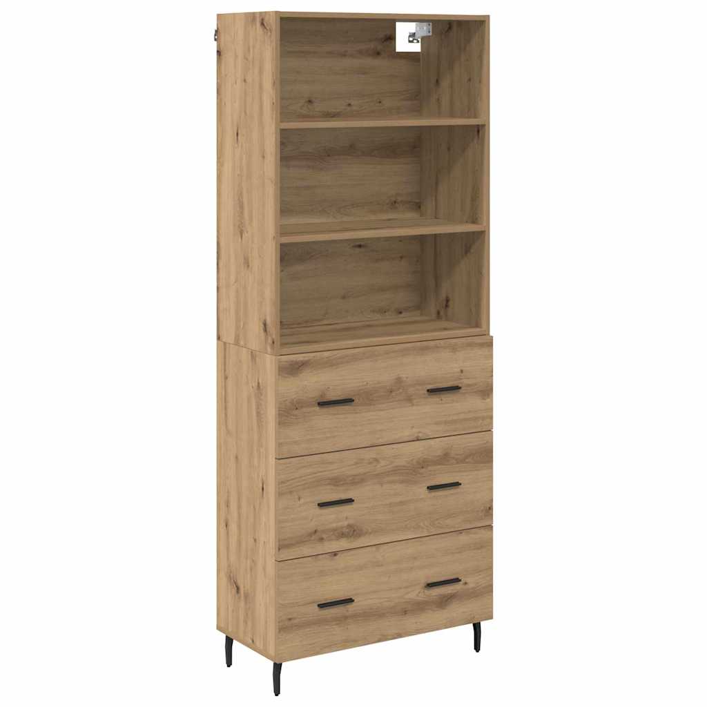 Highboard with Drawers Artisan Oak 69.5 x 34 x 180 cm