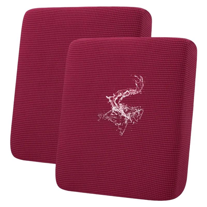 

1 шт. Чехол на сиденье дивана Эластичный жаккардовый чехол на диван Чехол на подушку дивана для гостиной Чехол для дивана Полосатый узор Plus XL-4 Seat вино красного