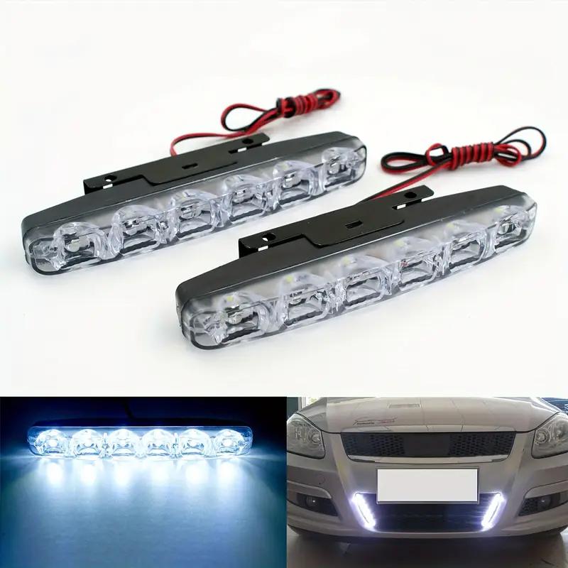 2PCS 6 LED Universal Light Car LED 12V Auto White Light Auto Strip For Car SUV Sedan Coupe Vehicle Motorcycle SUV ATV Tractor Bo
