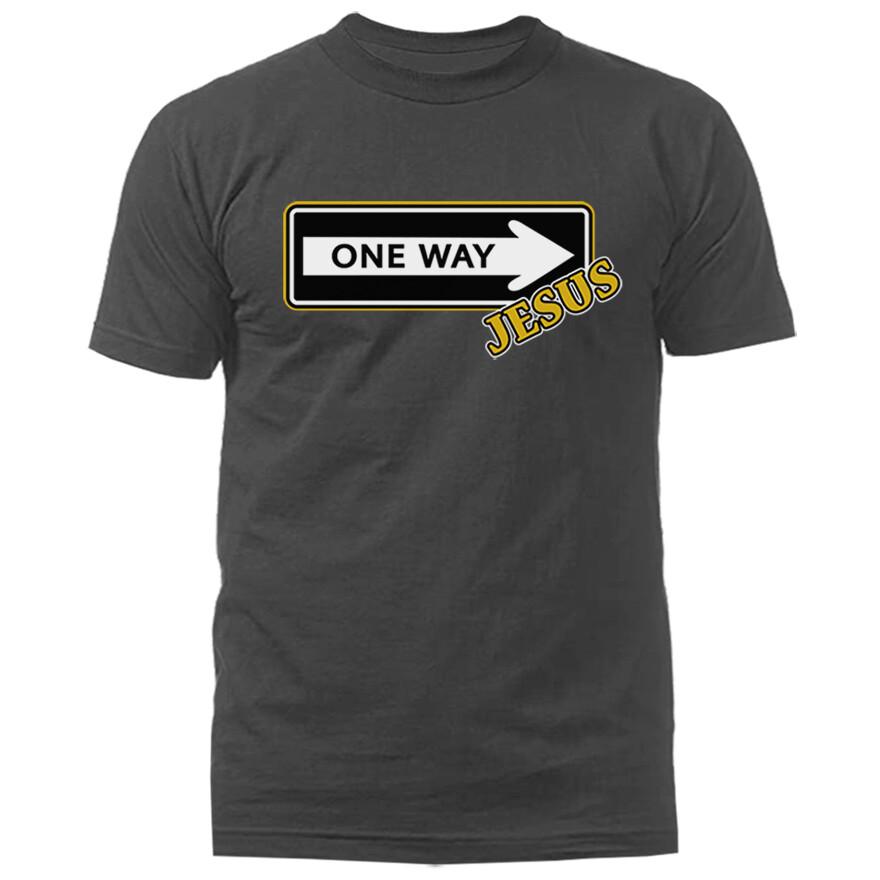 Jesus One Way Christian Religious God Bible Church Jesus Christ T-shirt XXL