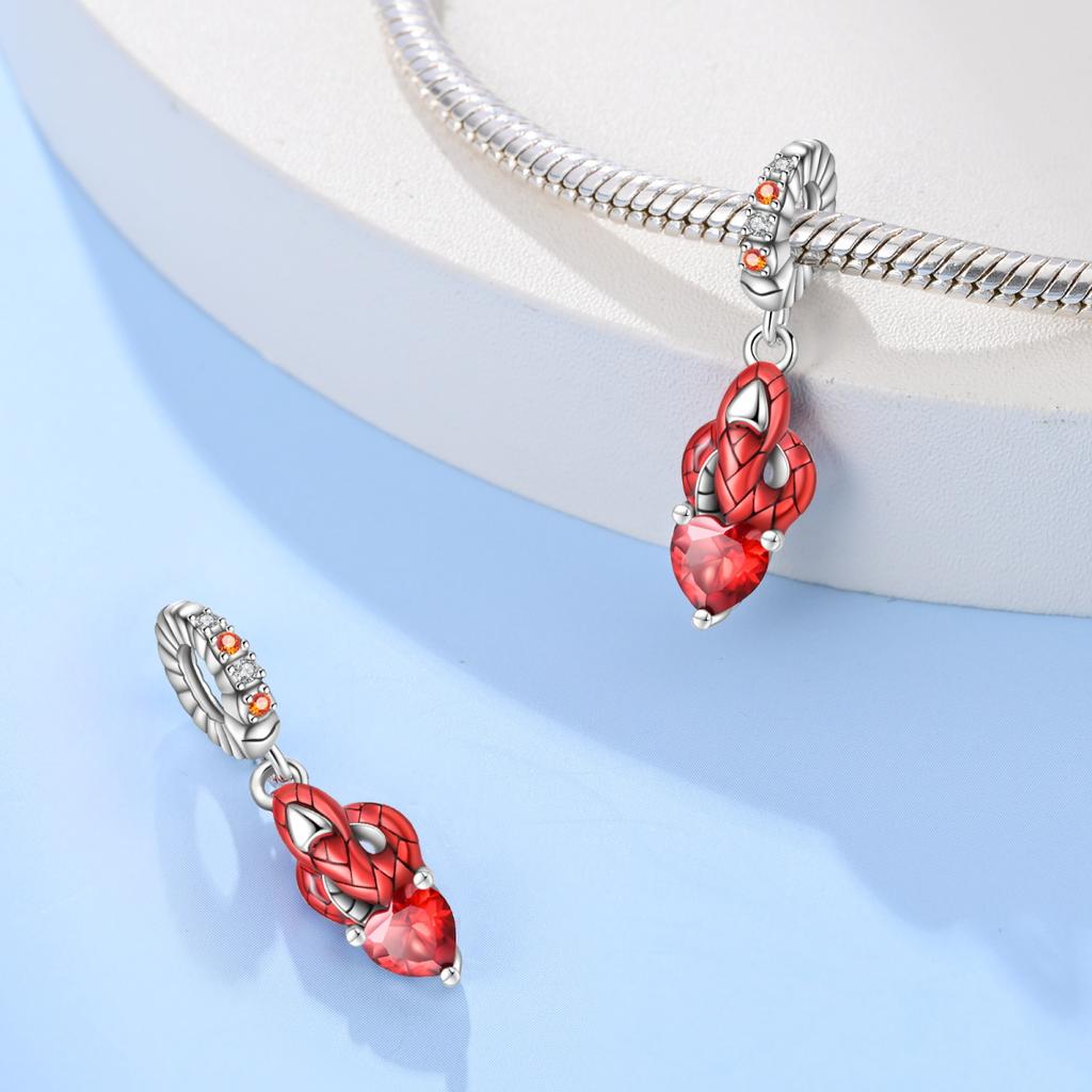 Charm Beautiful Wonderful Genuine Copper Red Snake Bead Fits Bracelets Women Jewellery DoItYourself Beautiful Gifts