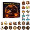 2025 Halloweenská sada ozdob s duchem a knihou 24denní adventní kalendář 2D akrylový kalendář s odpočítáváním čtení pro party dekoraci