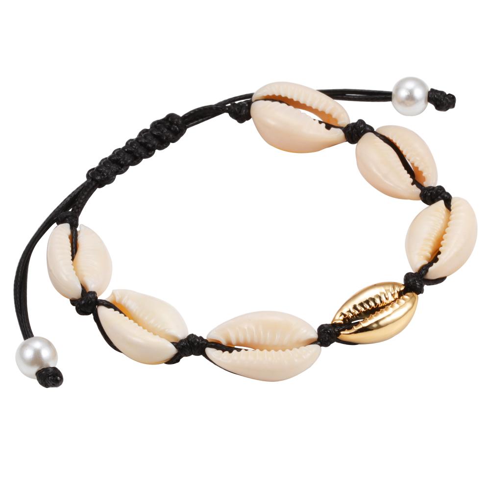Fashion Bohemia White Shells Bracelet For Girls Women Rope Chain Beach Holiday Jewelry Conch Seashell Bracelets Girlfriend Gifts