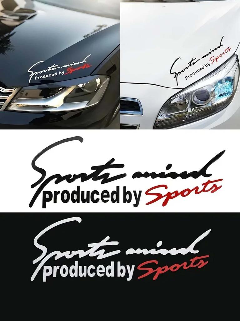Car Light Eyebrow Sticker - Sport Letter Sporty Body Decal, Personalized Hood Sticker & Engine Cover Modification Sticker