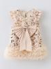 Baby Girl's Fluffy Sequin Bow Vest Dress - Korean Style Spring Party Princess Outfit