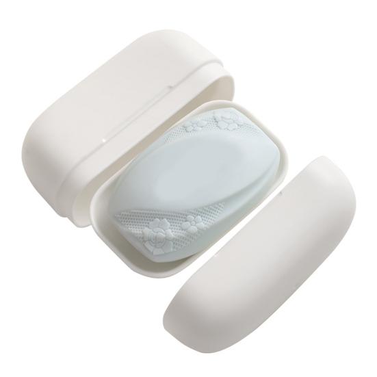 

Soap Box Portable with Drainage Tray Compact And Leak-Proof Travel Soap Container for Travel or Outdoor Use белый