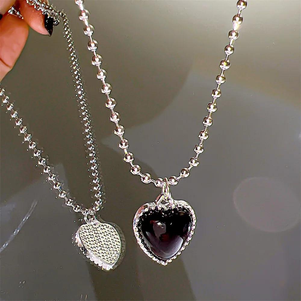 Купити Намисто з кулоном у формі серця Y2K Purple Crystal, Women