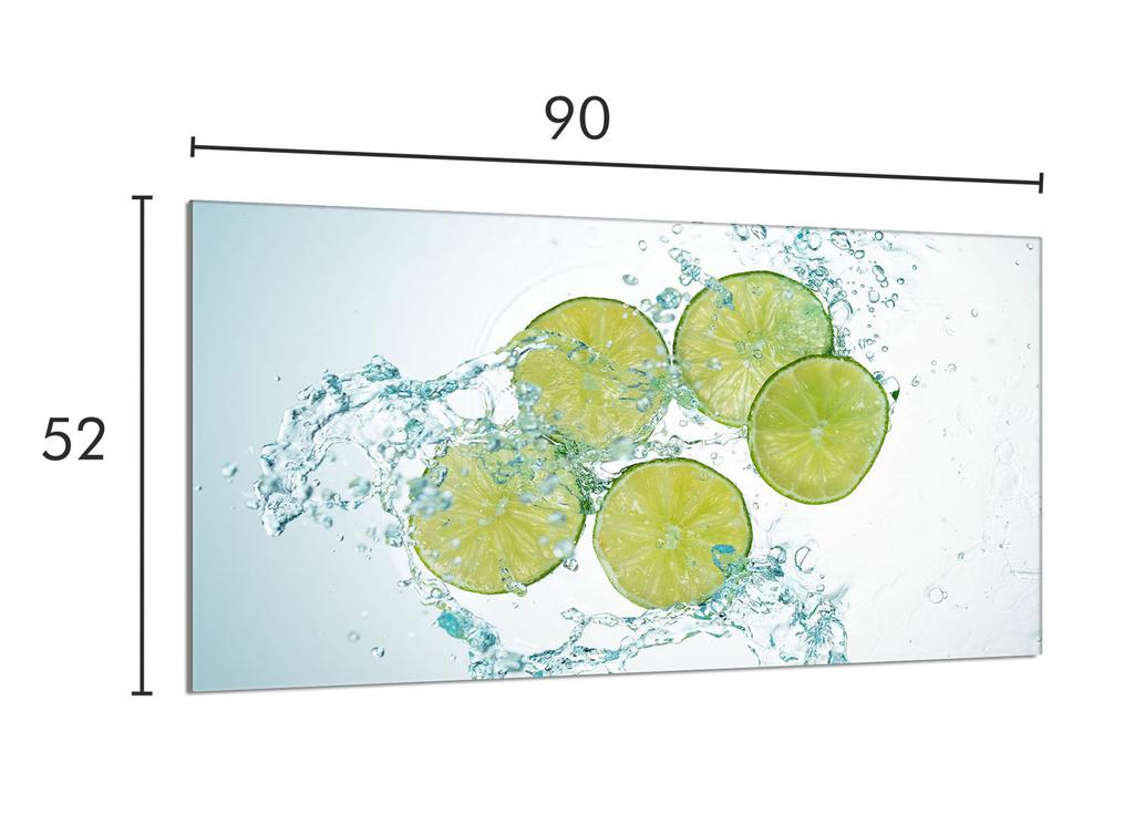 Szklana Płyta Ochronna Na Kuchenkę 90x52 Limonka