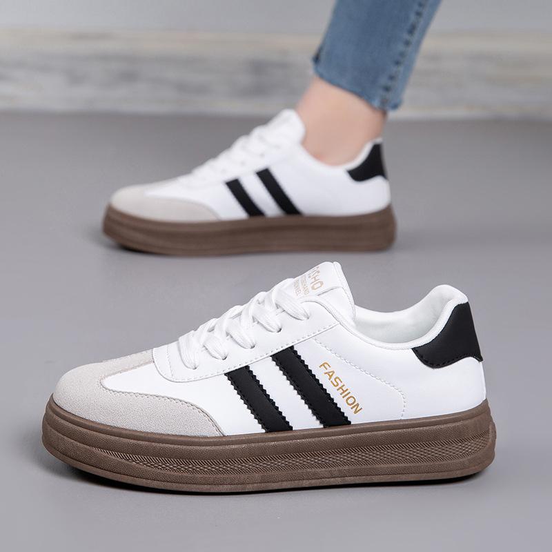 2025 new spring and autumn versatile casual shoes non-slip and wear-resistant thick-soled white shoes women's shoes soft soles are not tired of feet