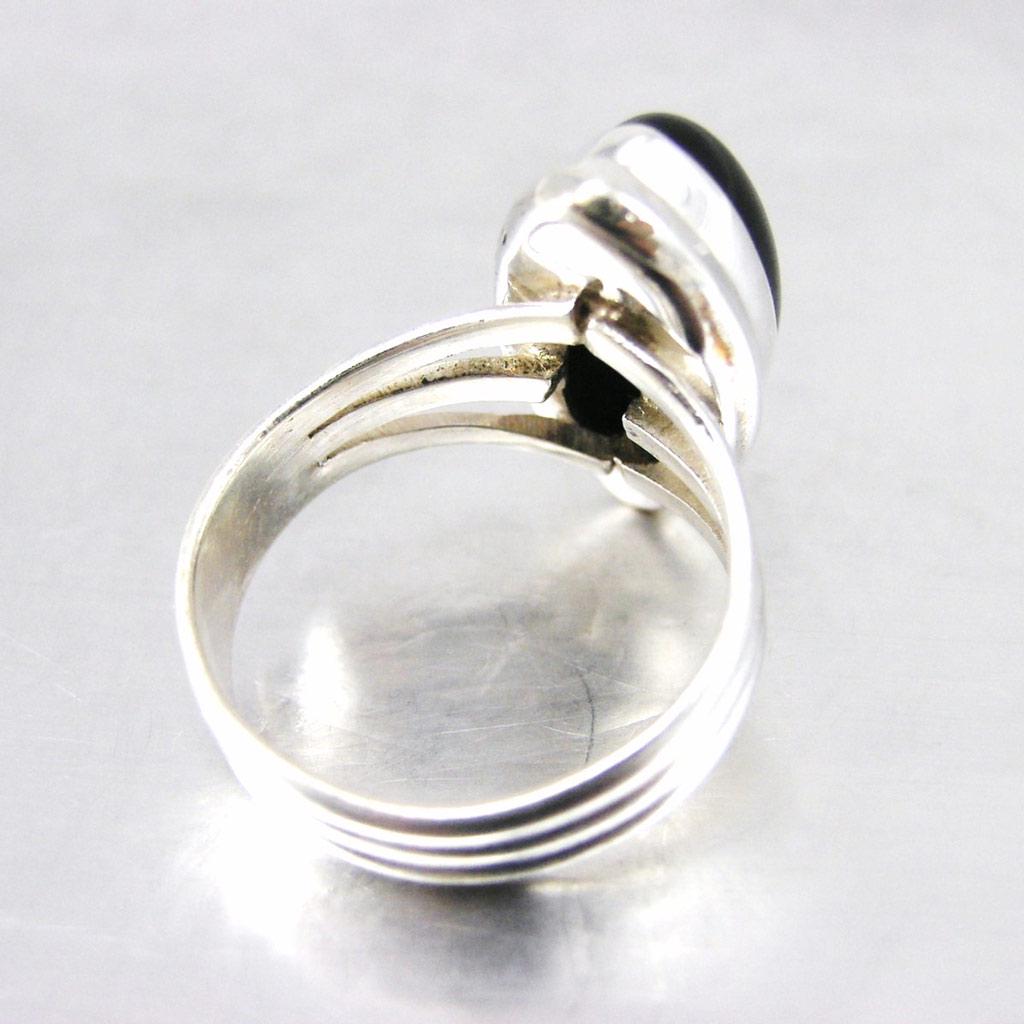 Silver 'Heaven' onyxring