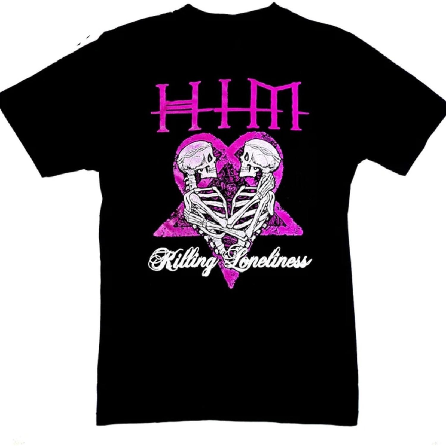 Мужская футболка с коротким рукавом, Группа HIM Убивая Одиночество Мужская Футболка Черная С Коротким Рукавом 88 Черный XXXXXL разноцветный
