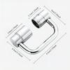 Flexiflow Rotating Faucet Extender Easily Install 1080° Rotation Splash-Proof Design for Facial Cleaning Washing Dishes
