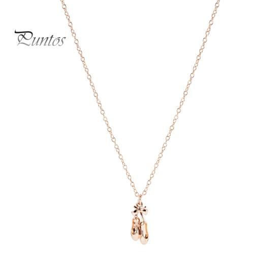 Delicate Ballet Pendant Shoes Necklace, Elegant Ballerina Dainty Lightweight Charm Necklace Dancer Stylish Jewelry for Women Girls