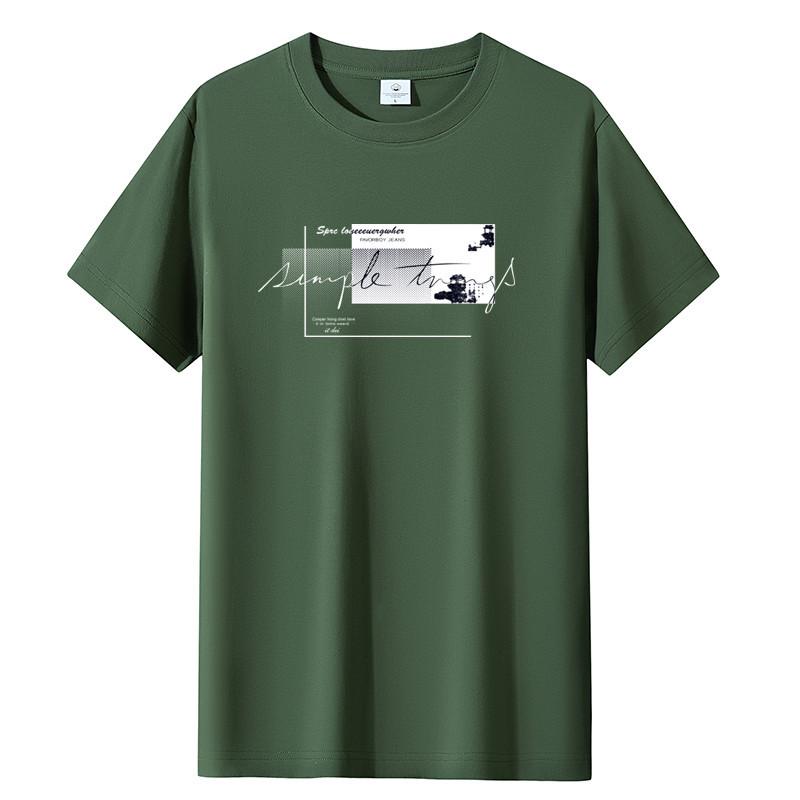 Herren Kurzarm T-Shirt Rundhals Pullover Sommer Halbarm T-Shirt Mode T-Shirt Herrenbekleidung