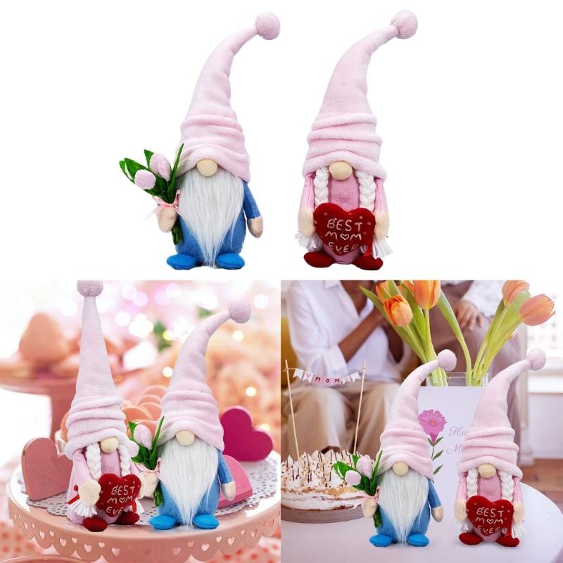 Muttertag Gnomes Puppe Tomte Schwedischer Nisse Skandinavische Dekoration Rudolph (Muttertag) Herz Blume