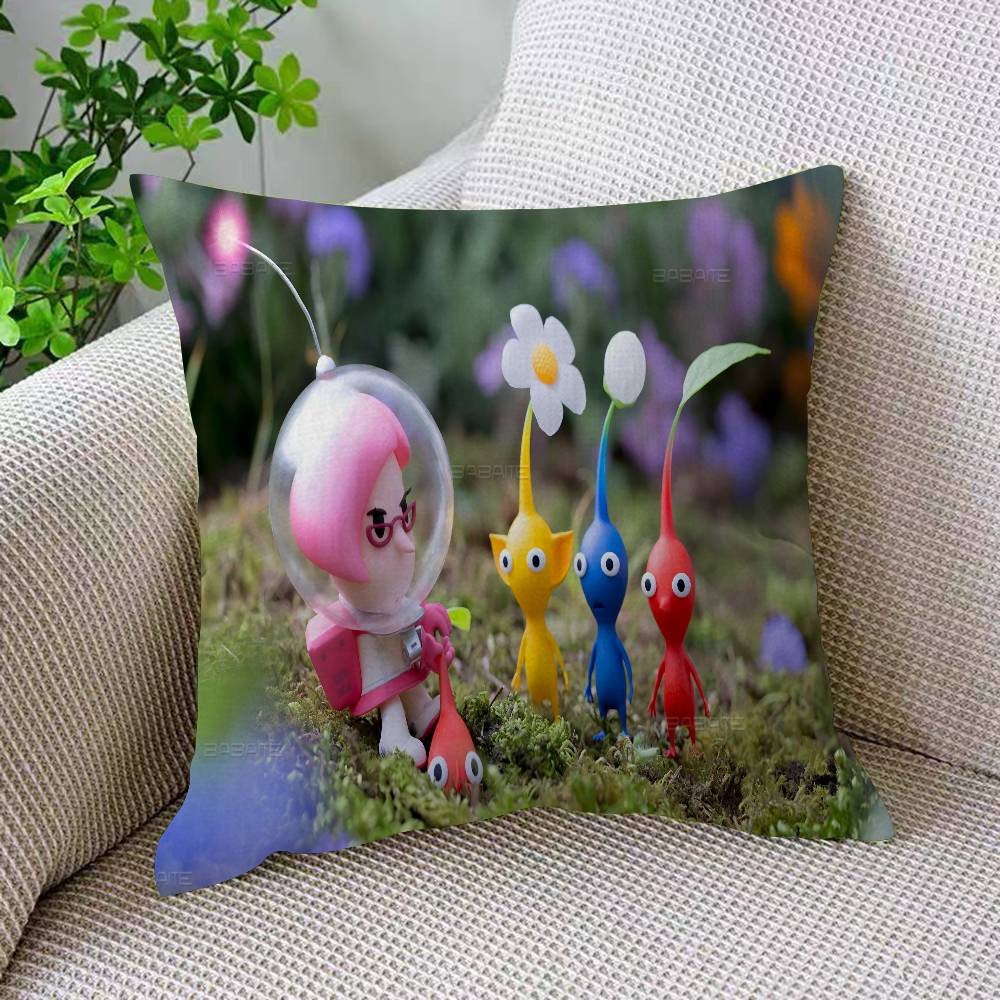 Pikmin Spel Anime Kudde Anime Kudde Soffa Säng Huvudkudde Överdrag Kuddfodral 45x45 Cm Mode
