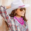 Cowgirl Cowboy Hat with Fringed Tassels Floral Bandana Head Wrap Scarf for Women Halloween Masquerade Cosplay Supplies