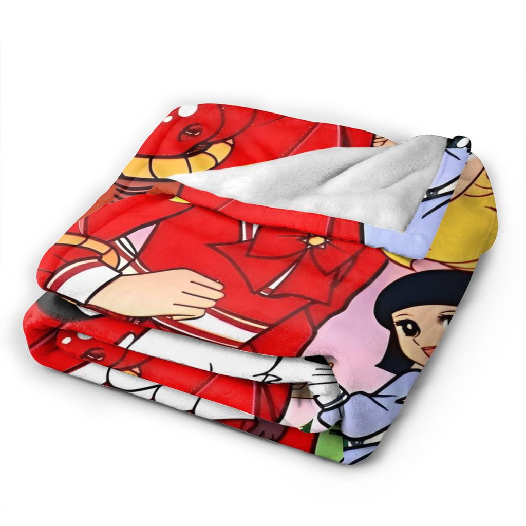 Candy Candy Cartoon Flannel Blanket Anime Fashion Throw Blanket for Sofa Bedding Lounge 125*100cm Quilt
