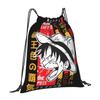 Custom One Pieces Drawstring Backpack Bags Women Men Lightweight Luffy Gym Sports Sackpack Sacks for Traveling