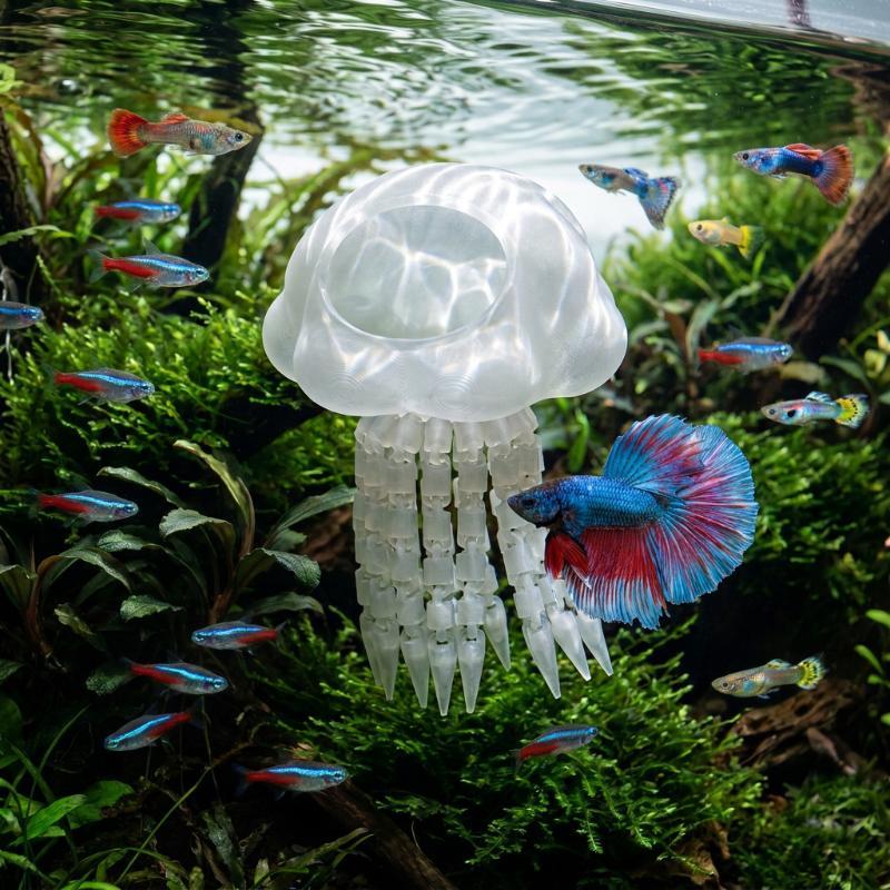 Aquarium Shrimp Resting Floating Cave Scratch Resistant Betta Hideout Lightweight Fish Tank Decor for Freshwater Tanks