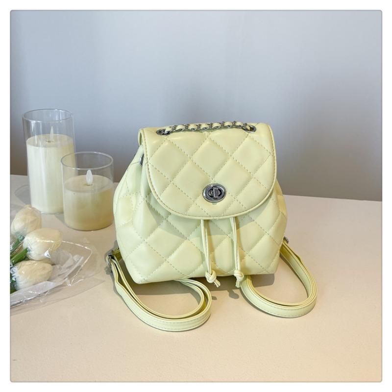 Rautenketten-Rucksack Damenmode Nischendesign Studenten-Schulranzen Freizeit-Trend Reiserucksack