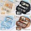 Canvas Multicompartment Pencil Case With Detachable Design For Students And School Use