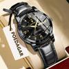 POEDAGAR Luxury Business Men Watch Waterproof Luminous Week Date Fashion Classic Man Wristwatch Leather Sports Men's Quartz Watches