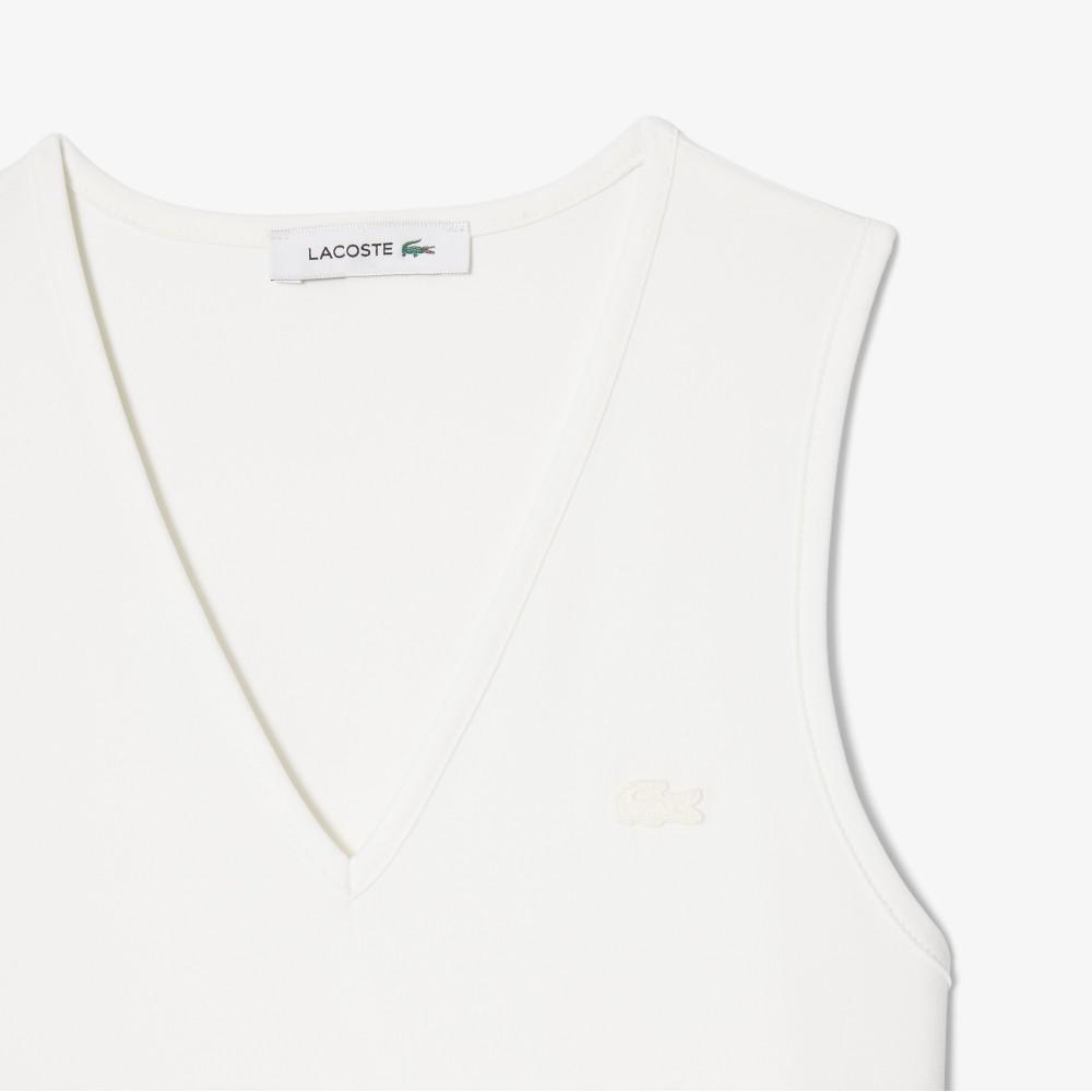 [Lacoste] Women's V-Neck Sleeveless Pleated Dress EF8849-56G70V