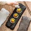 Japanese Ceramic Long Strip Plate Sushi Dessert Dish Snack Restaurant Molecular Cuisine Specialty Tableware