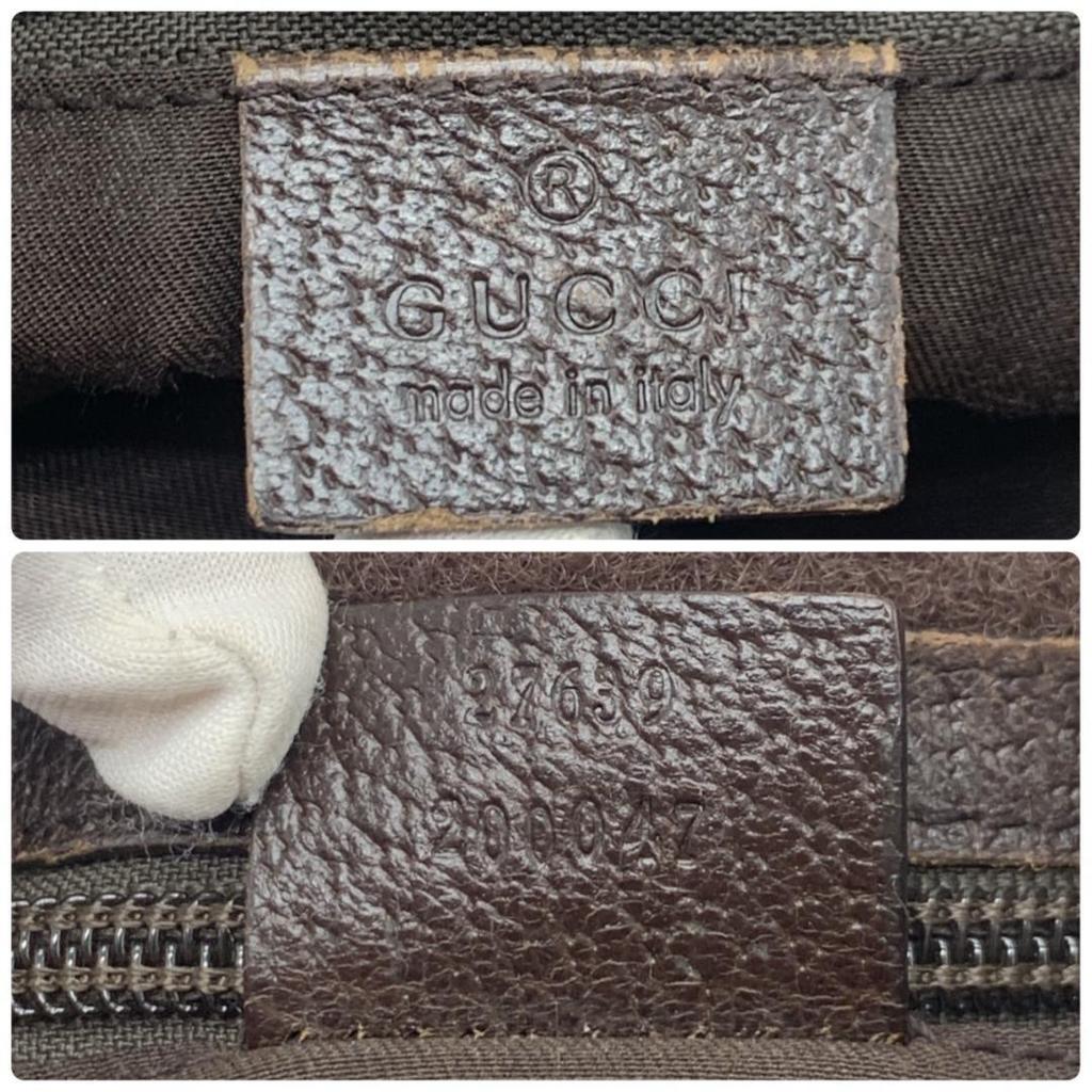 Gucci GG Canvas 27639 Shoulder Bag Crossbody Sacoche Pouch Leather Brown Ladies Men Unisex Diagonal Strap