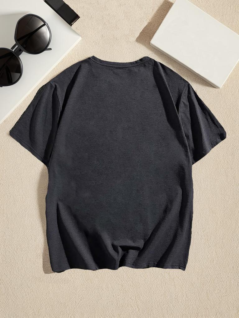 Bull Skull Western Graphic Tee Men Soft Cotton Casual Round Neck Short Sleeve TShirt