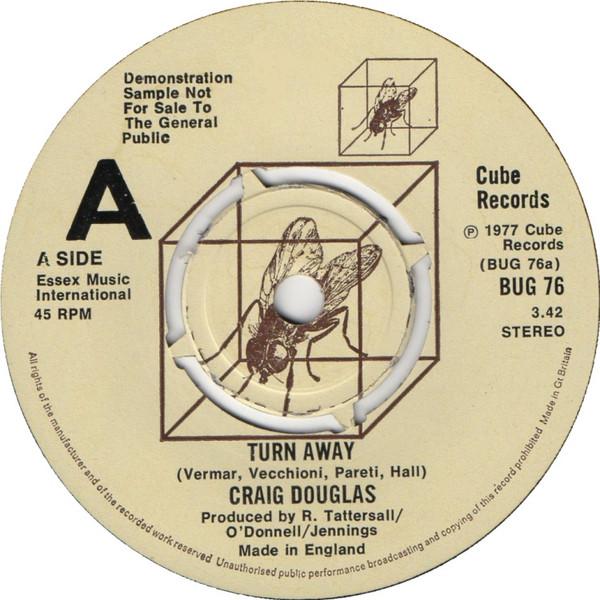 

7inch Record CRAIG DOUGLAS (2) - Turn Away BUG76PROMO Cube Records 1977 UK Pop Used