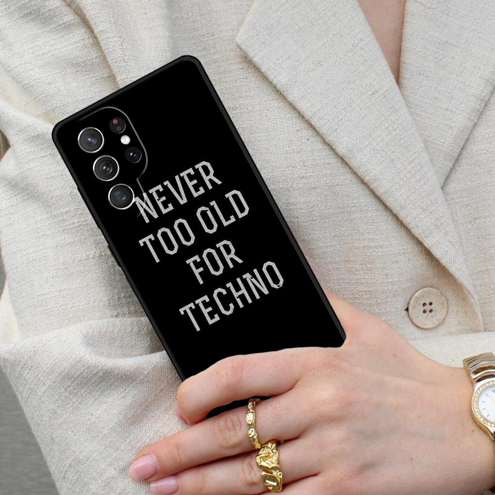 Love Techno Music Quotes Cell Phone Case for Samsung Galaxy S26 Ultra S25 S24 S23 S22 S21 S20 Note10 Cover