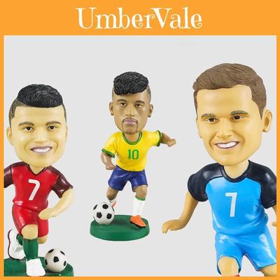 Figurină bobblehead din rășină cu stea de fotbal de 12 cm, perfectă pentru decorul mașinii și al casei**