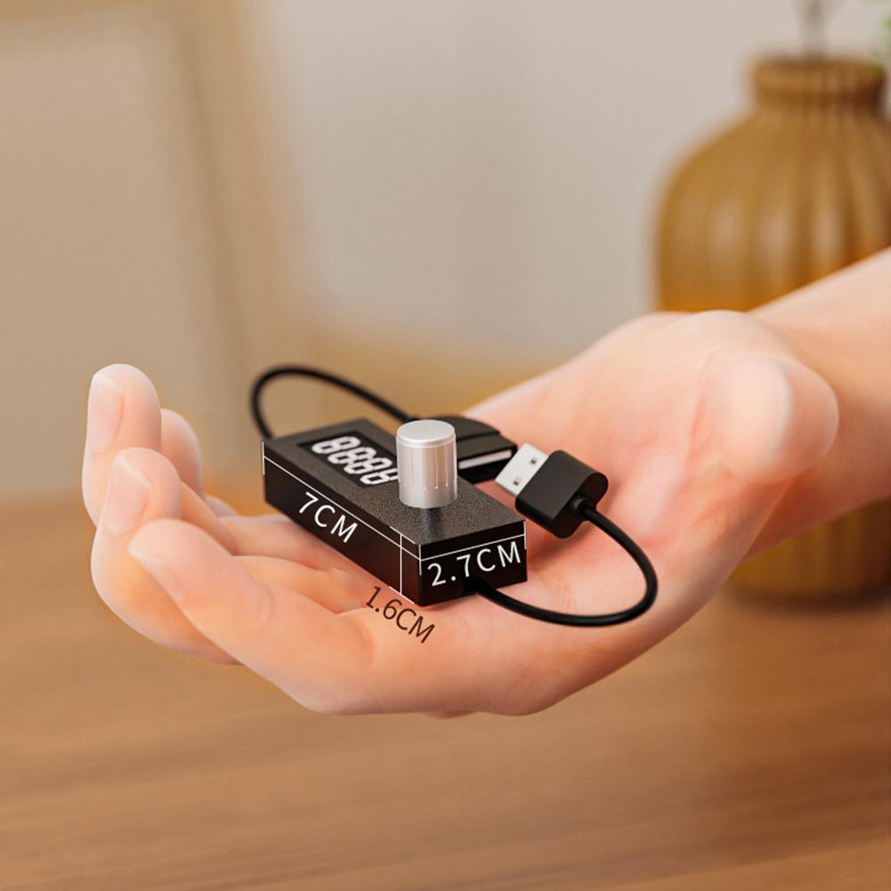 USB Timer Power Off Switch with Adjustable Countdown Settings for Home Use Compact Design with Digital Display
