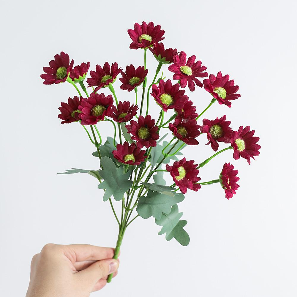 

1/3Pcs Daisy Artificial Flowers Bouquet Silk Fake Flower for Home Room Decor Garden Wedding Bride Decoration DIY Vase Accessory 1Pcs червоний