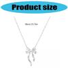 Stylish Small Bowknot Pendant Necklace Chain Necklace Handmade Necklace Stainless Steel Texture for Party Everyday Wear