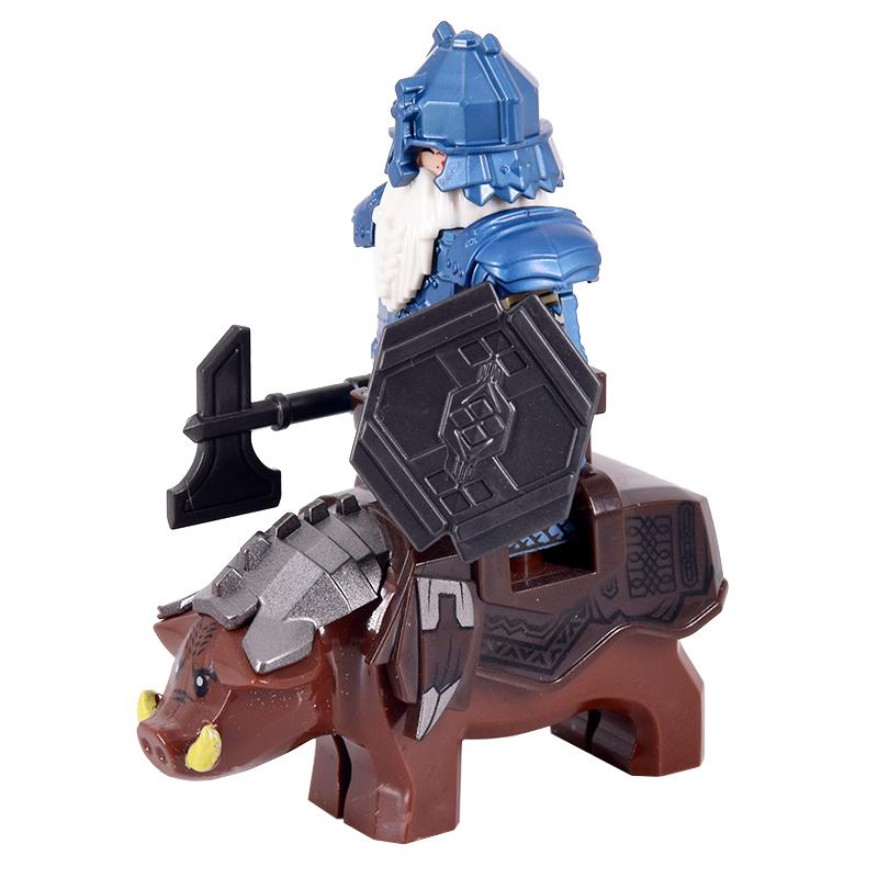 Das Wildschwein Ziegenmontur Tiere Filmmonster Zwergenkrieger Eisener Fuß Däne Anführer der Zwerge Bausteine Spielzeug Für Kinder