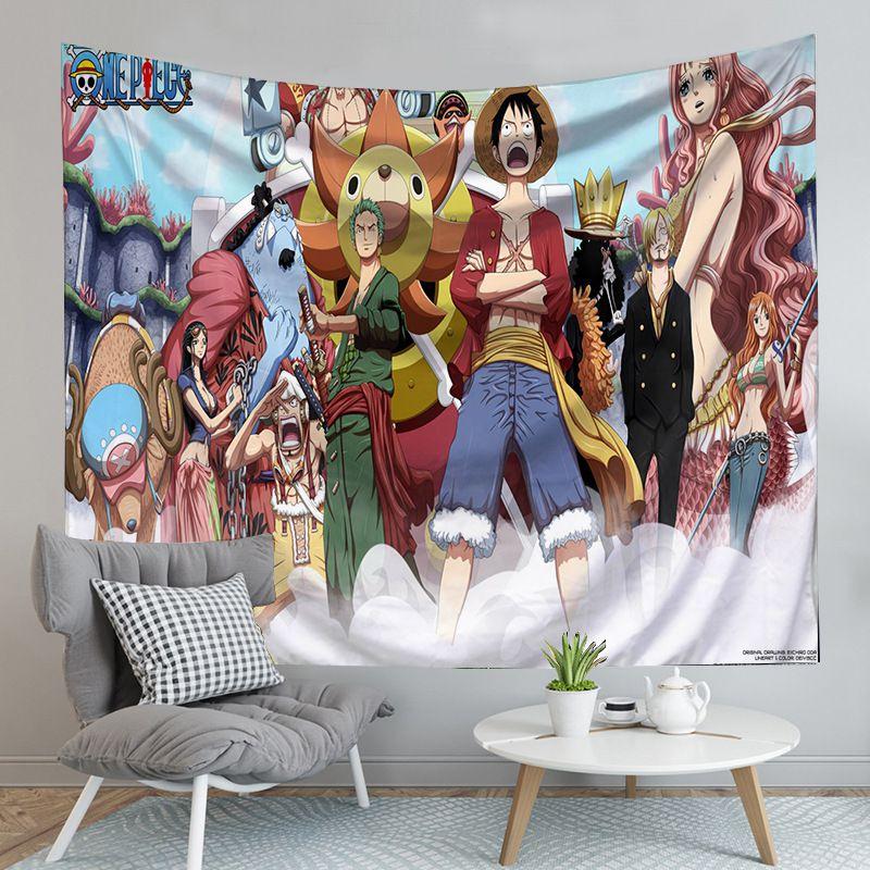 Arazzo Giapponese Anime 102x152 Cm, Stile Nero E Rosso Con Foresta E Fiori Di Ciliegio, Decorazione Da Parete Per Camera Da Letto Uomo E Ragazzo