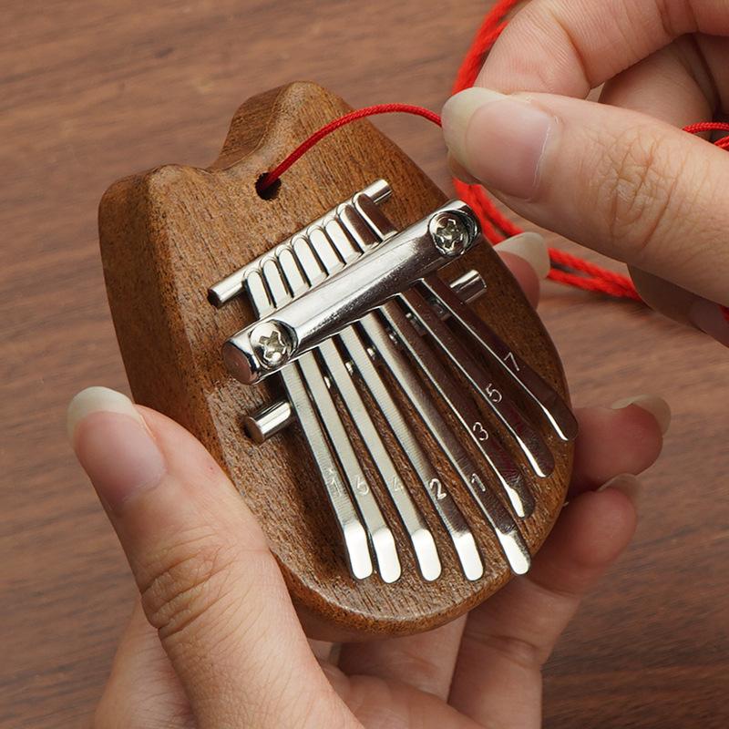 Solid Wood 8-Note Mini Kalimba - Portable Beginner Thumb Piano Instrument