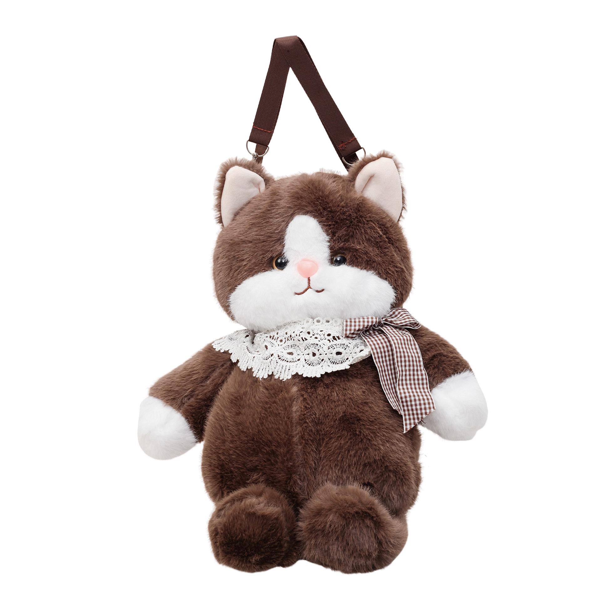 

Plush Teddy Bear Doll Women s Backpack 2025 - Korean Style Exquisite Outdoor Travel & School Bag One Size коричневый