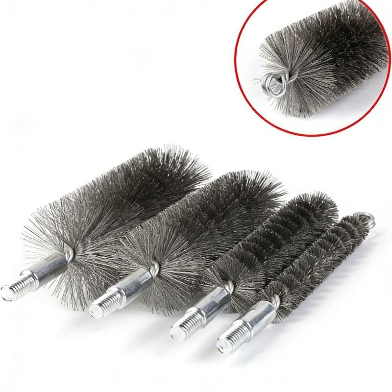 Adjustable Chimney Cleaning Brush Head Telescopic Rod For Flue Pipe Dust Removal Tasks