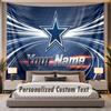 Custom Name Text Tapestry Dallas Cowboys Personalized Polyester Wall Tapestry For Bedroom And Room