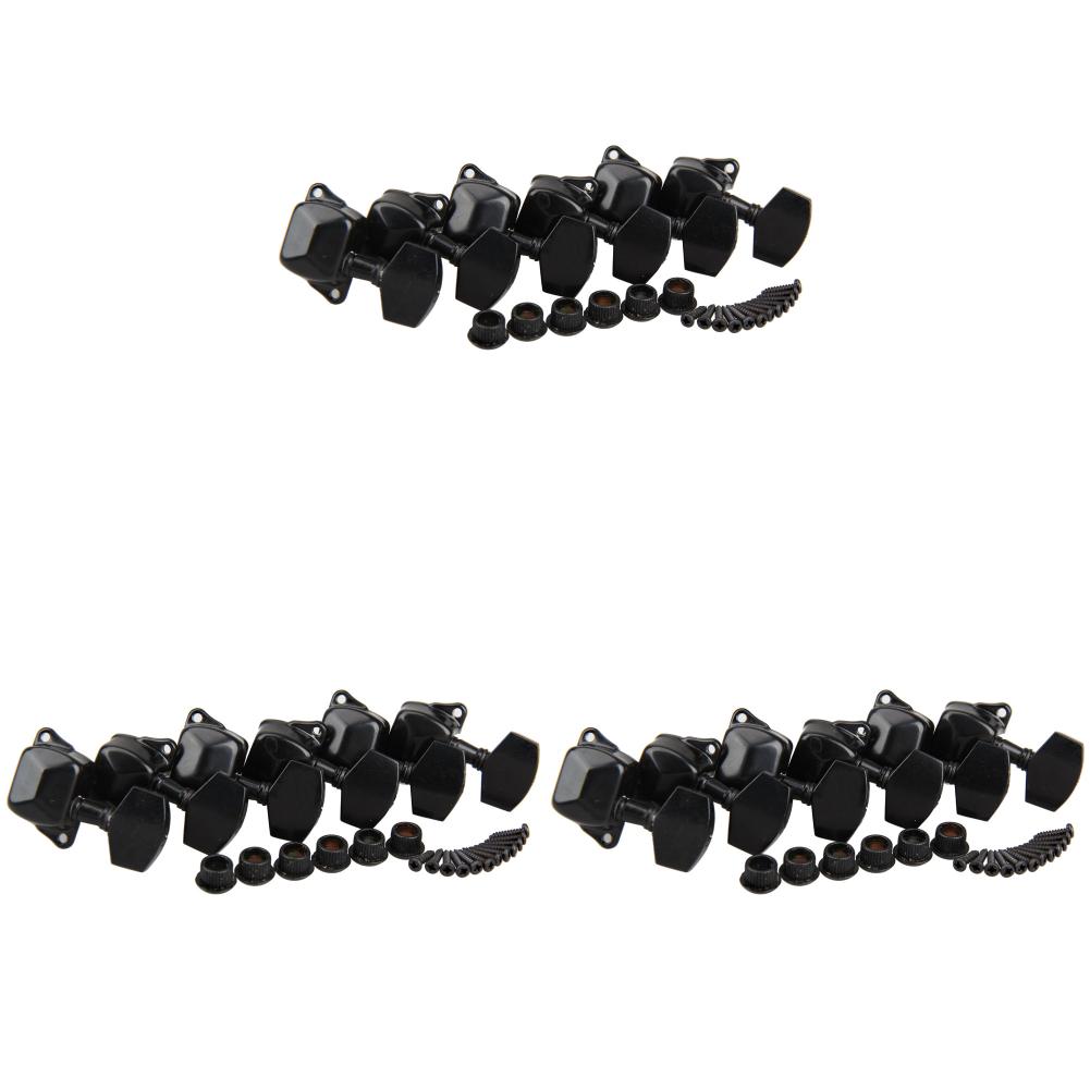 

MY# 3L3R Хромированные полузакрытые колки для акустической гитары, черные