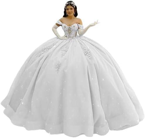 One Shoulder Wedding Dress Large Skirt Trailing Blue Sequin Evening Dress Bar Mitzvah Princess Dress