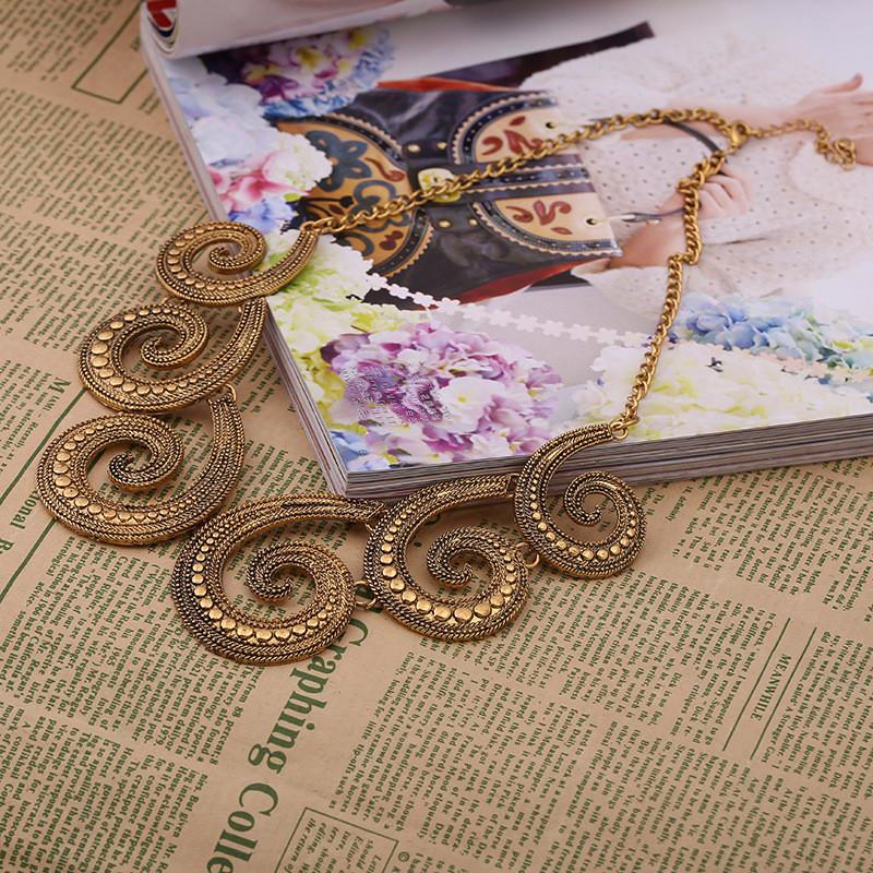 Ancient Gold Alloy Pendant Necklace With Totem Design For Unisex Travel Gifts
