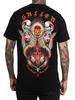 Sullen Herren Fede Gas Kurzarm Premium T-Shirt Tattoo Totenkopf und Hörner Tee